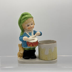 Vintage 1978 Jasco Christmas Luvkins Drummer Boy Candle Holder Figurine